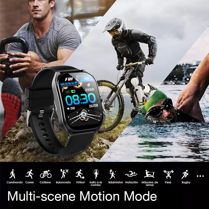 KHwatch 2.01" Curved Screen Smartwatch Men Call Sports Waterproof Wrist Watches Fitness Bracelet Women Watch Clock Smart Watch