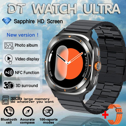 2025 New Watch 7 Ultra Smart Watch Men 32GB Memory Video GPS NFC 47mm AMOLED Fitness Waterproof Sport Tracker Health Smartwatch