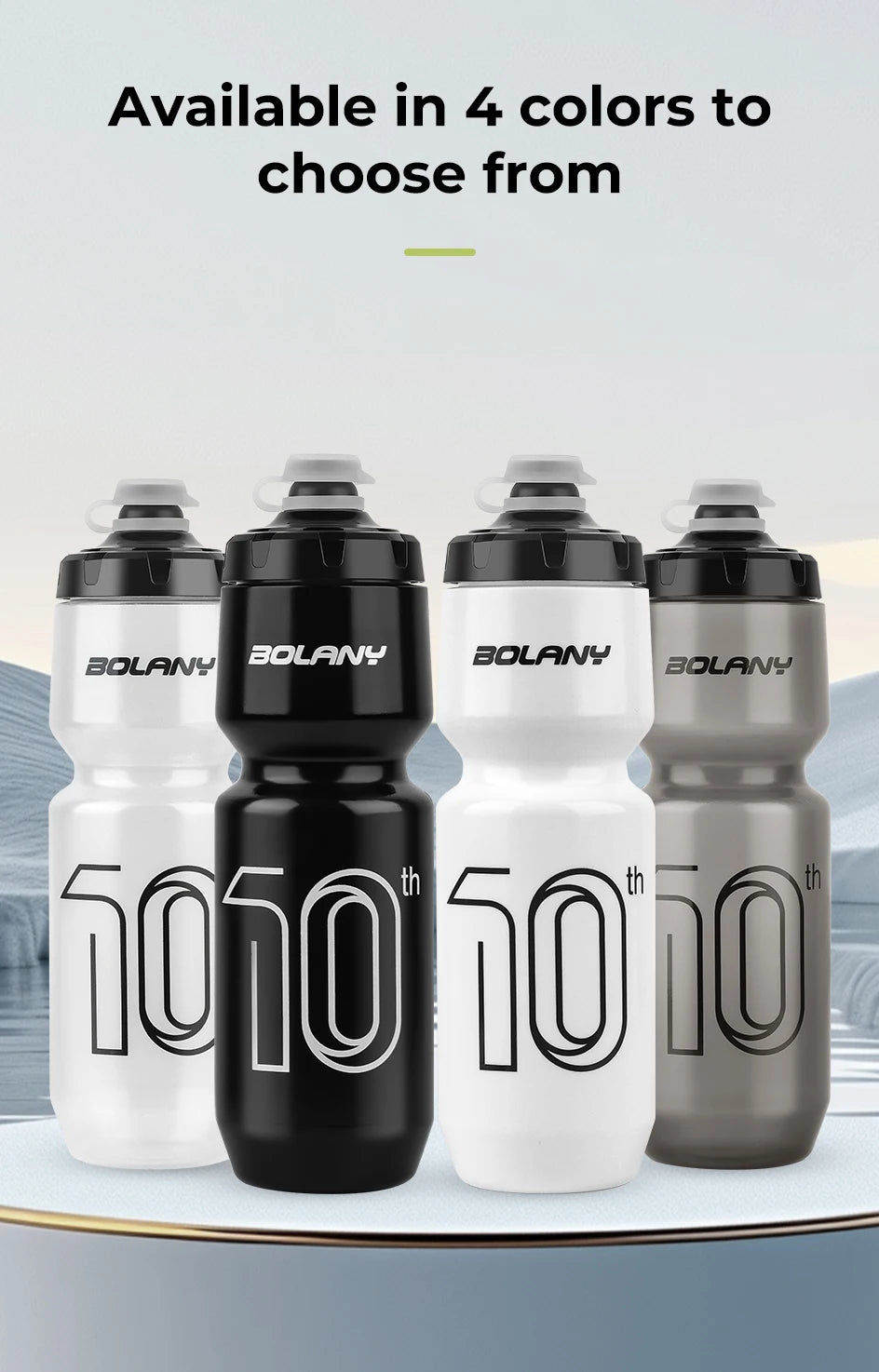 BOLANY 750ML Sports Bottle Ultralight Transparent Plastic Kettle with lid Portable Bottle Squeeze Drinking Cycling Supplie