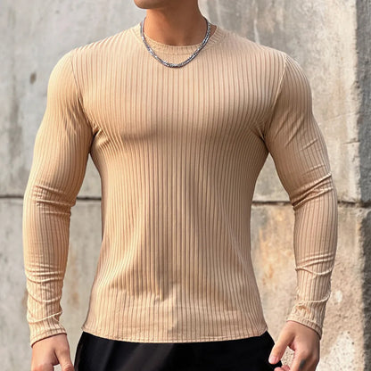 “Flexoora Men’s Quick‑Dry Long‑Sleeve Training Tee – Gym & Running”