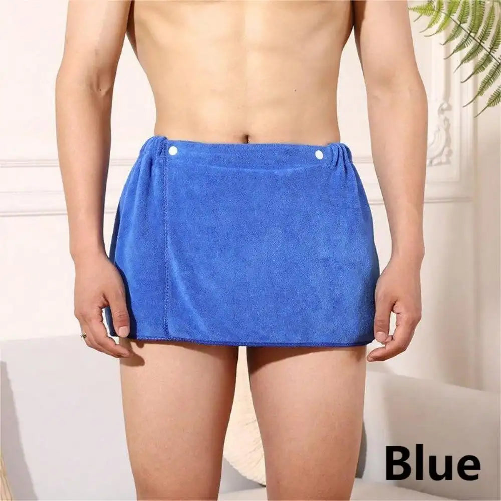 Men Soft Wearable Bath Towel with Pocket Bathrobes Shower Wrap Sauna Gym Swimming Holiday Spa Bath Beach Towel Toalla De Playa