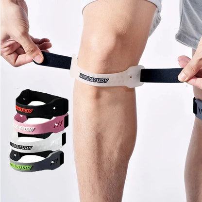 “Flexoora Adjustable Patella Strap – Gym Fitness Body Silicone Shock‑Absorbing Knee Support for Running & Basketball”