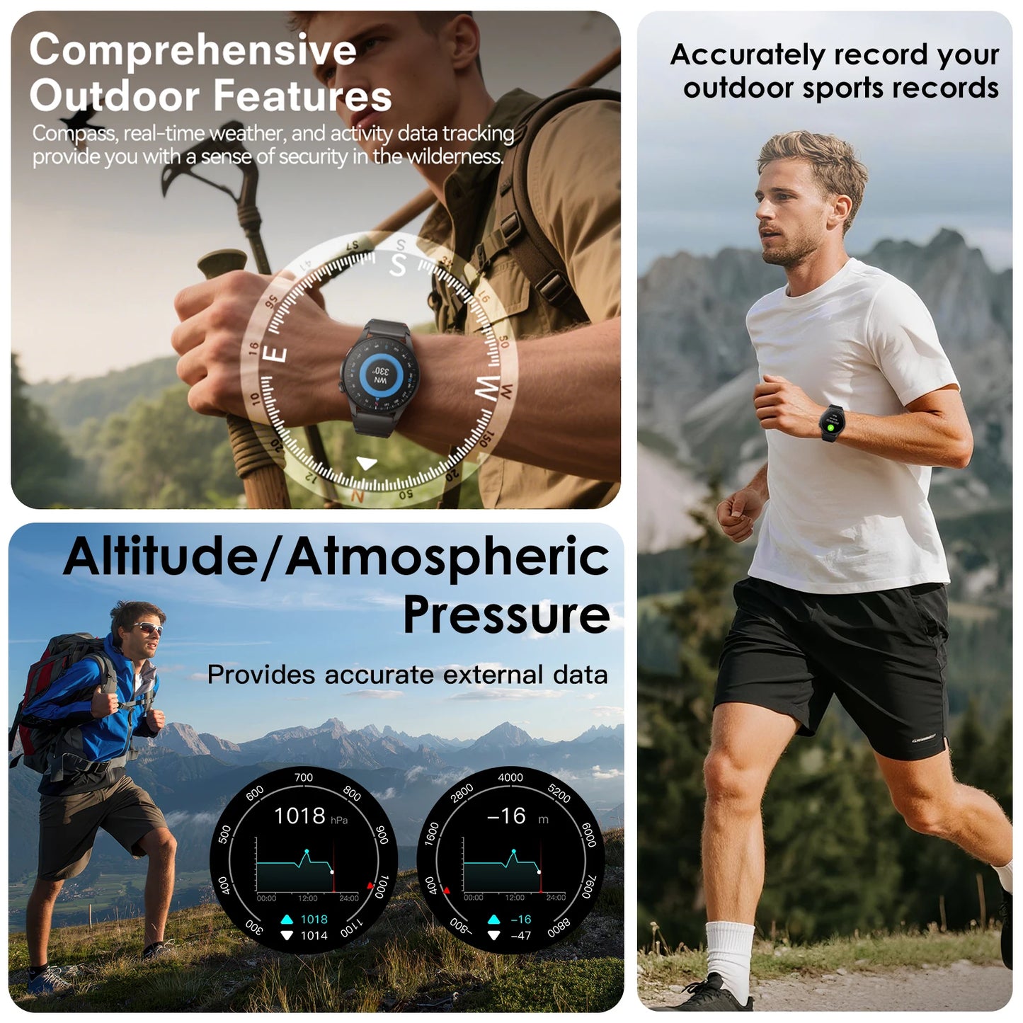 Smart Watch 1.43" AMOLED Screen Bluetooth Call GPS Fitness Tracker 150+ Sport Modes Heart Rate/SpO2 Monitor 450mAh