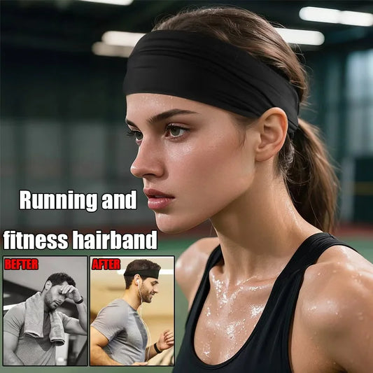 “Flexoora Sweat‑Absorbing Sports Headband – Gym Fitness Body Running & Yoga Band”