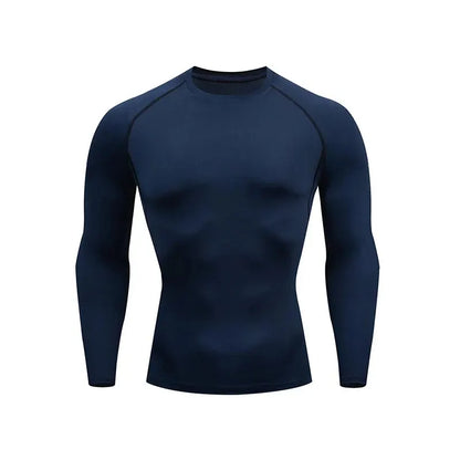 “Flexoora Men’s High‑Elastic Compression Long‑Sleeve Training Top – Quick‑Dry Fit”