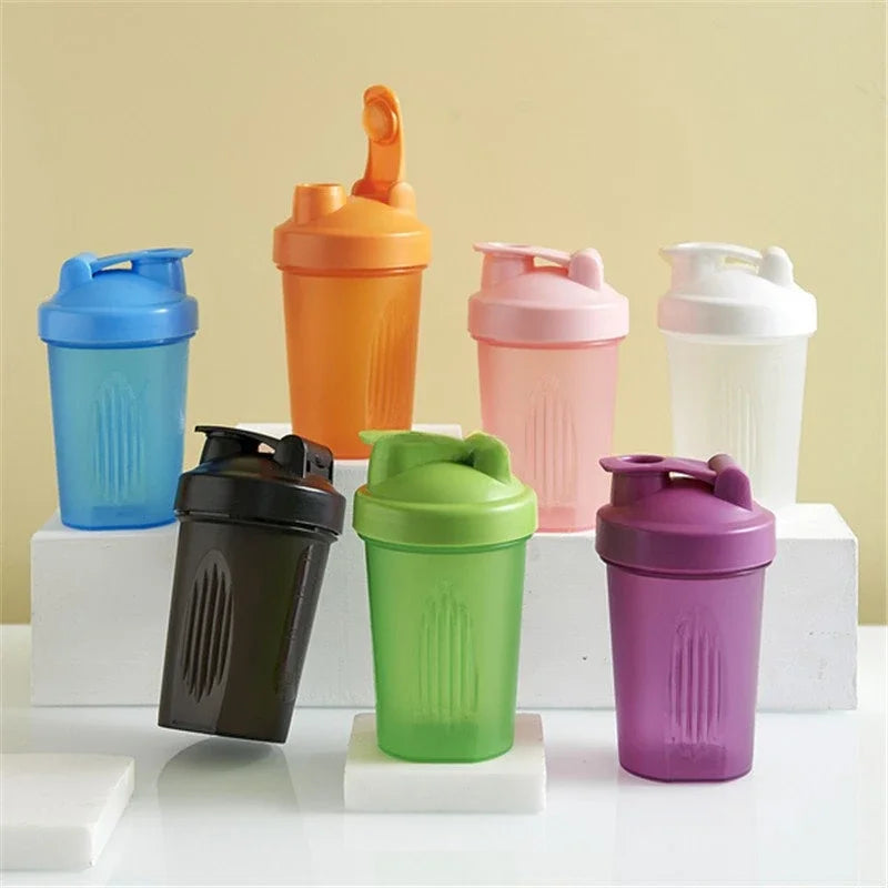 Sport Shaker Bottle 400ML Whey Protein Powder Mixing Bottle Sport Fitness Gym Shaker Outdoor Portable Plastic Drink Bottle