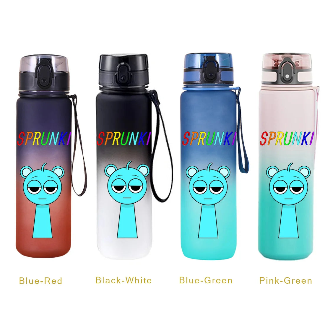 650ML Sprunki Sports Water Cup Portable Fitness Drink Bottle Kettle Outdoor Travel Office Jugs Shaker Drink Bottle Game Gifts