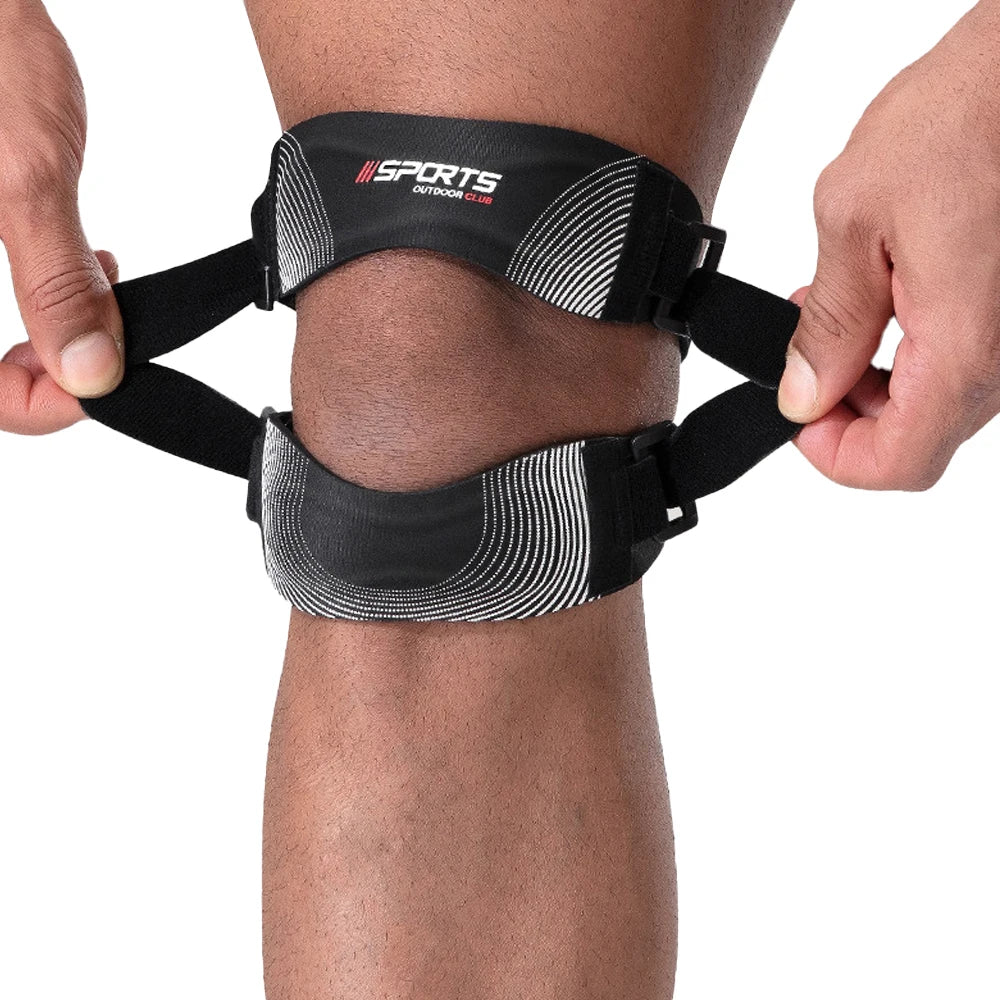 “Flexoora Patellar Support Strap – Gym Fitness Body Adjustable Knee Stabilizer for Running & Football”