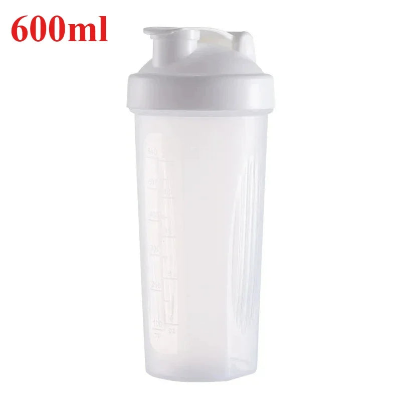 Sports Shaker Protein Bottle with steel Ball Powder Shake Cup Water Bottle Plastic Mixing Cup Body Building Exercise Bottle