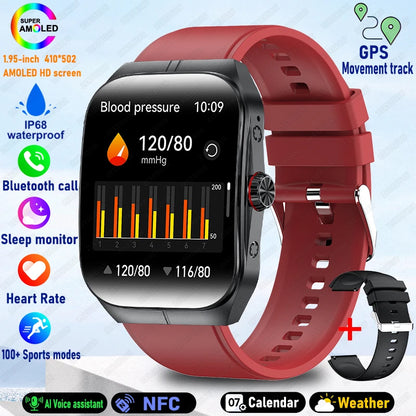 2025 New 1.95 Inch Ultra HD Smart Watch Men For OPPO GPS Tracking Bluetooth Call NFC Heart Rate Sports Fitness Women Smart Watch