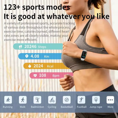 2025 New Watch 5 Men Smart Watch 100+Sports Mode Track Bluetooth Call Heart rate Waterproof Sport Fitness Smart bracelet Women