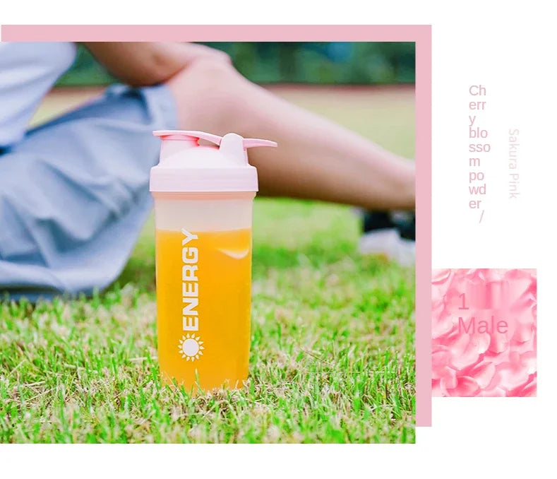 500/700ml Portable Shaker Bottle with Stirring Ball Is Perfect for Protein Shakes and Pre-workout Water Bottles without BPA