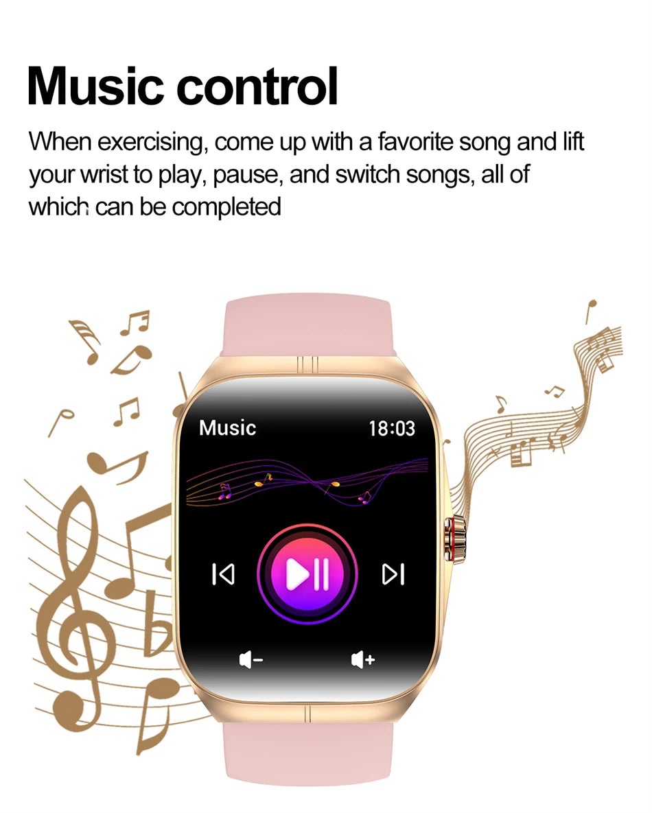 2025 New 1.95 Inch Ultra HD Smart Watch Men For OPPO GPS Tracking Bluetooth Call NFC Heart Rate Sports Fitness Women Smart Watch