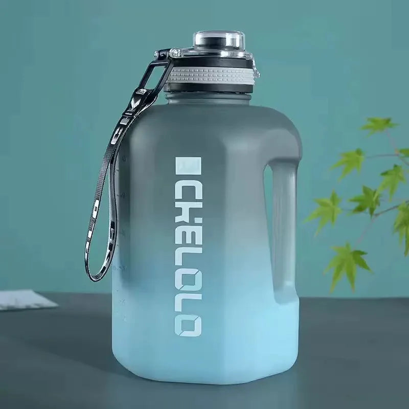 3 Liter Sports Water Bottle With Handle Large Capacity Fitness With Scale Gradient Kettle Outdoor Plastic Portable Water Bottle