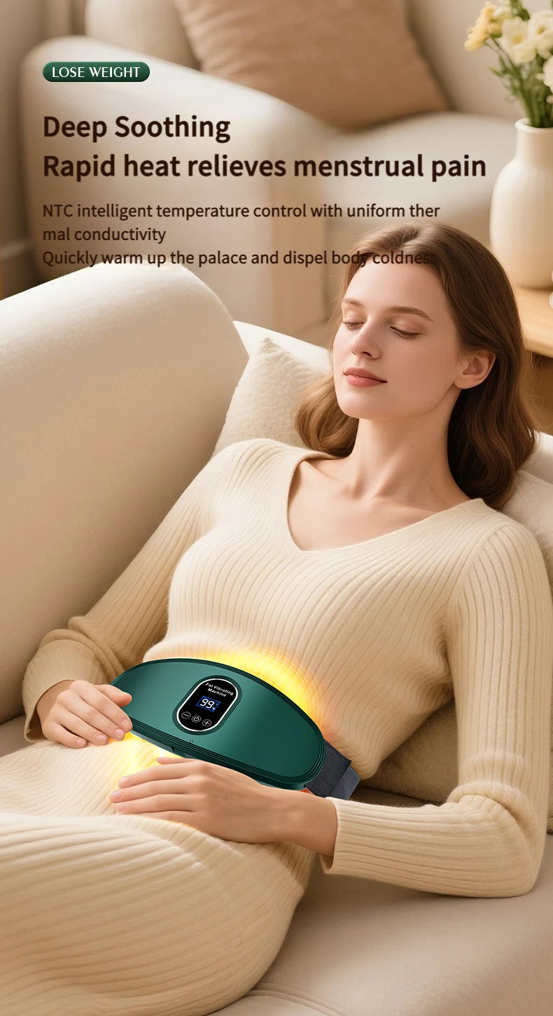 “Flexoora Hot Compress & Fat‑Burn Massage Belt – Gym Fitness Body USB Slimming Vibra Band”