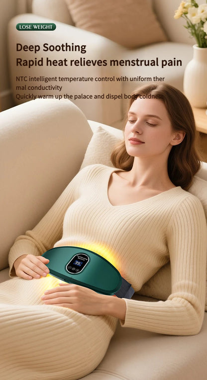 “Flexoora Hot Compress & Fat‑Burn Massage Belt – Gym Fitness Body USB Slimming Vibra Band”