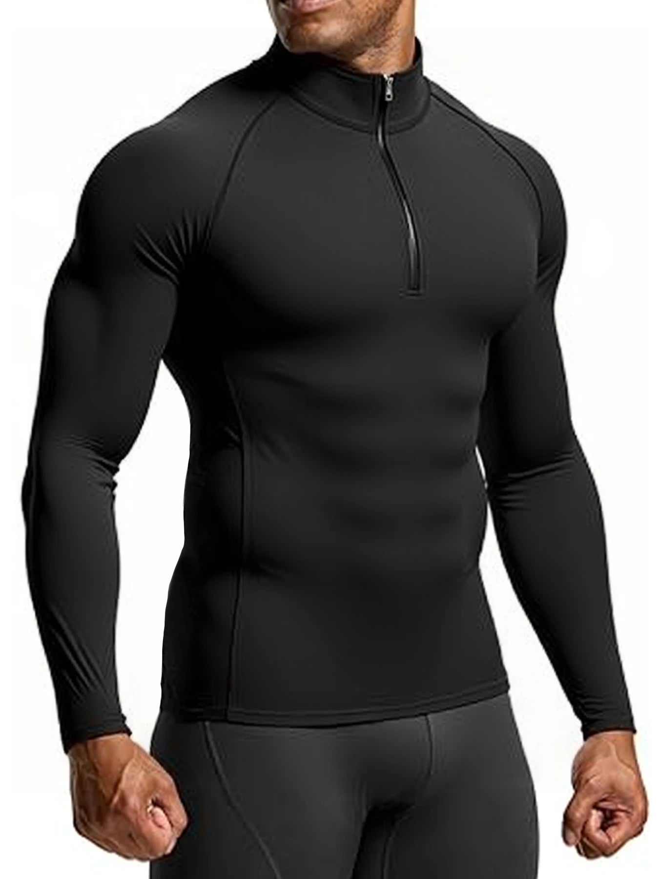 “Flexoora Men’s Quick‑Dry Slim Long‑Sleeve Training Tee – Autumn Sportswear”