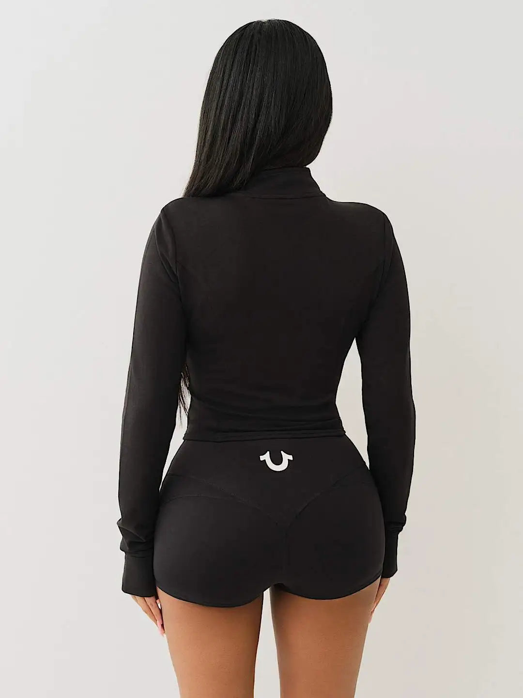 “Flexoora Women’s 2‑Piece Zipper Sweatshirt & Biker Shorts Set – Summer Streetwear”