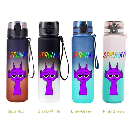 650ML Sprunki Sports Water Cup Portable Fitness Drink Bottle Kettle Outdoor Travel Office Jugs Shaker Drink Bottle Game Gifts