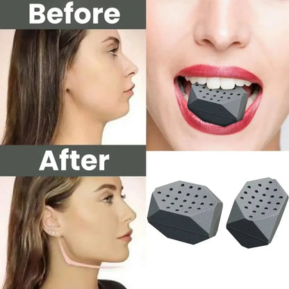 “Flexoora Jaw Trainer – Gym Fitness Body Silicone Face Chew, 3 Resistance Levels”
