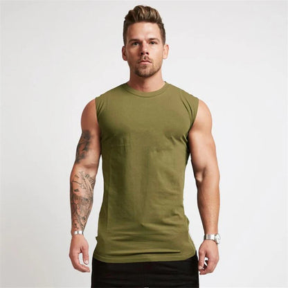 “Flexoora Men’s Breathable Cotton Muscle Tank – Gym & Workout”
