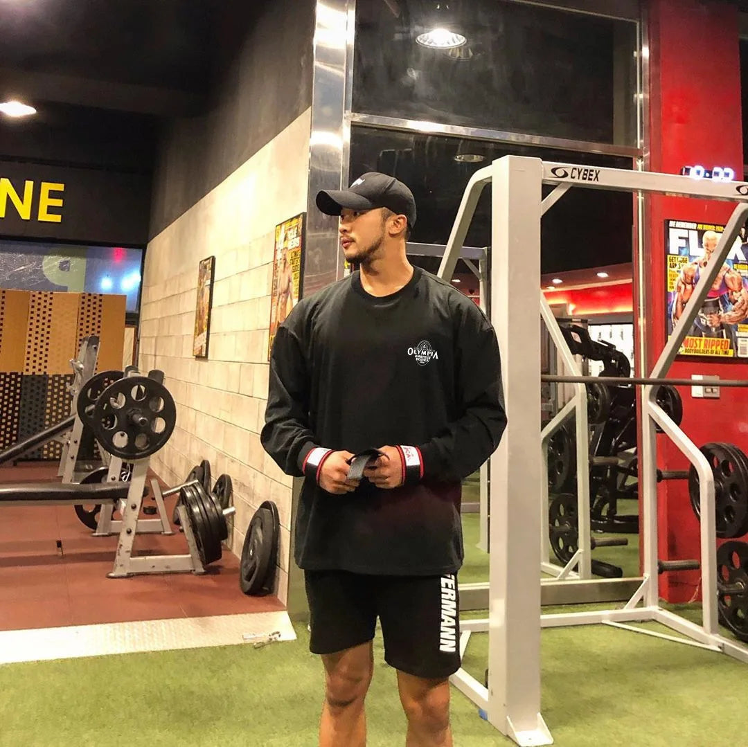 “Flexoora Men’s Bodybuilding Long‑Sleeve Tee – Gym & Street Style”