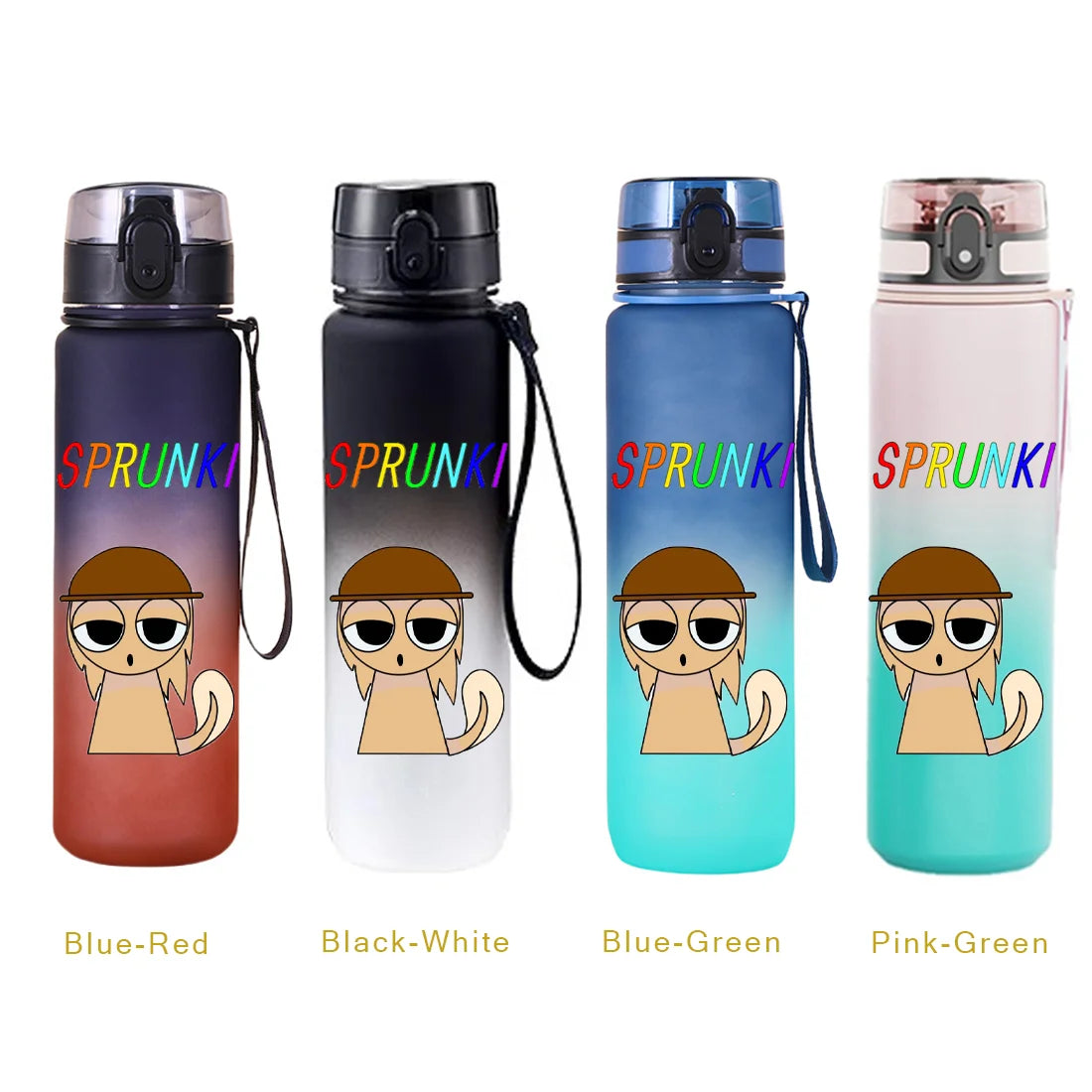 650ML Sprunki Sports Water Cup Portable Fitness Drink Bottle Kettle Outdoor Travel Office Jugs Shaker Drink Bottle Game Gifts