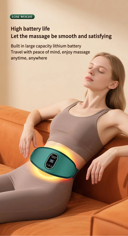 “Flexoora Hot Compress & Fat‑Burn Massage Belt – Gym Fitness Body USB Slimming Vibra Band”