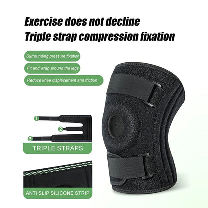 “Flexoora Plus‑Size Adjustable Knee Brace – Gym Fitness Body Patella Compression & Side Stabilizers”