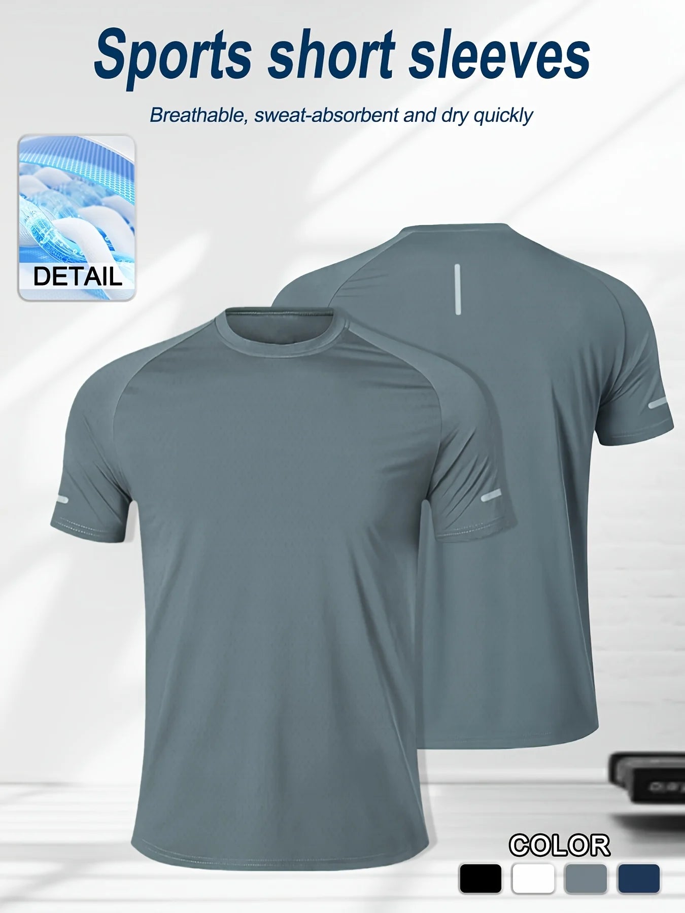 “Flexoora Men’s Marathon Ice‑Silk Quick‑Dry Gym Tee”