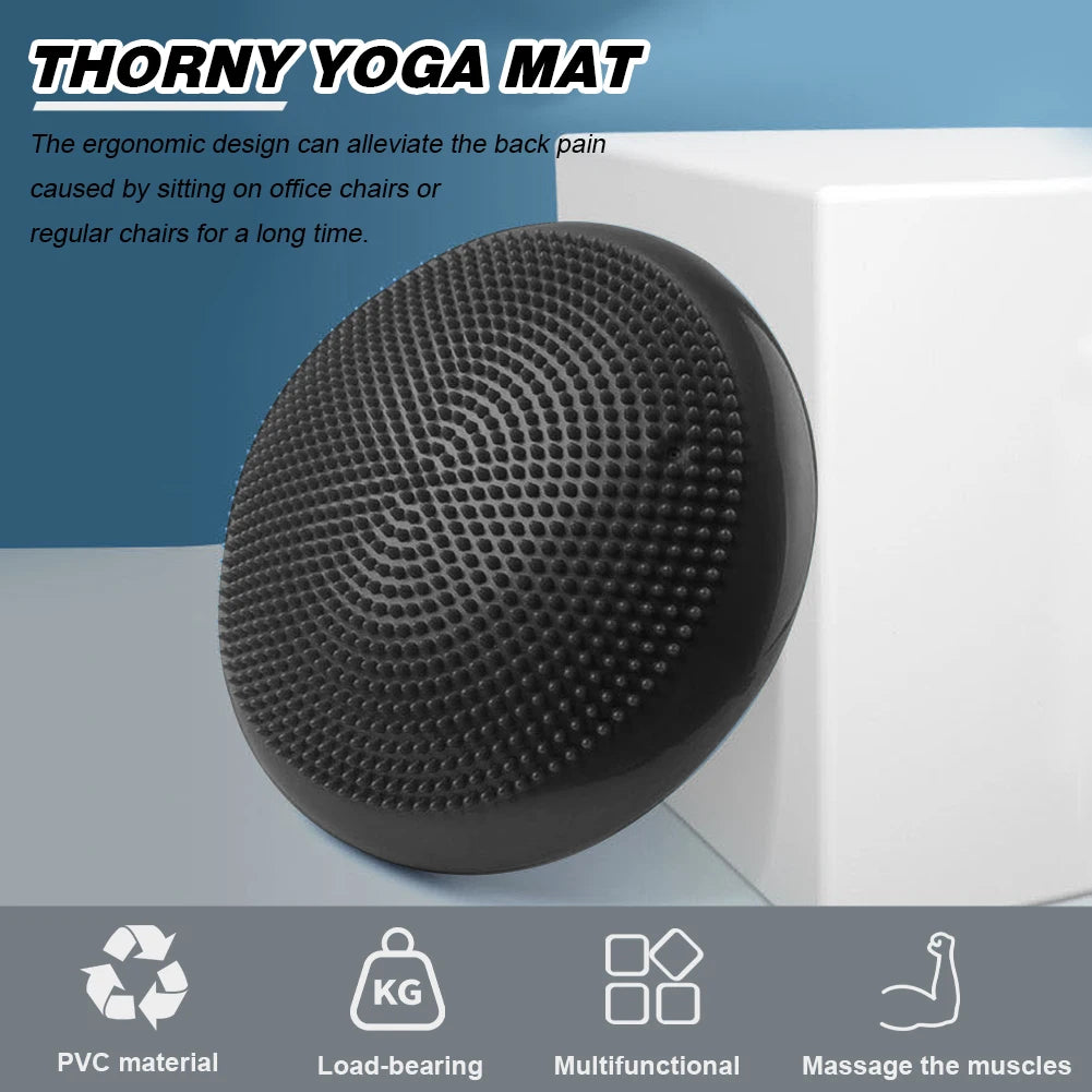 “Flexoora Inflatable Balance Cushion – Gym Fitness Body Travel‑Friendly Wobble & Massage”