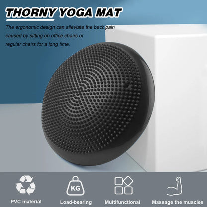 “Flexoora Inflatable Balance Cushion – Gym Fitness Body Travel‑Friendly Wobble & Massage”