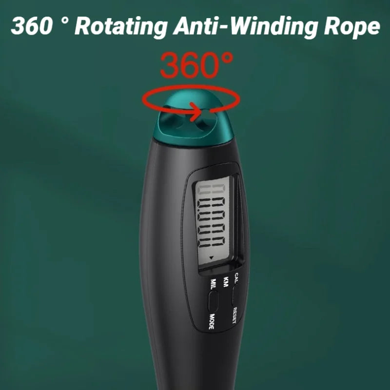 “Flexoora Counting Jump Rope – Gym Fitness Body Adjustable Steel Skipping Rope with Counter”