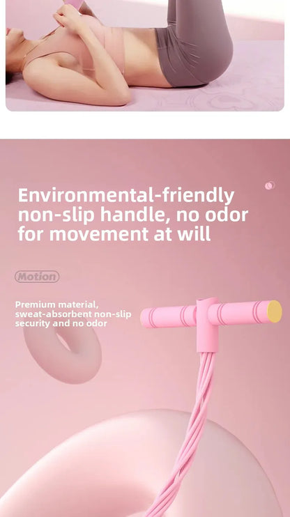 “Flexoora Elastic Bands Set – Gym Fitness Body Tension Ropes for Home Ab & Belly Workout”