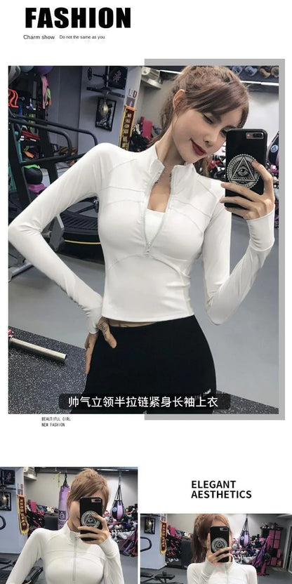 “Flexoora Women’s Breathable Quick‑Dry Zip‑Up Training Jacket”