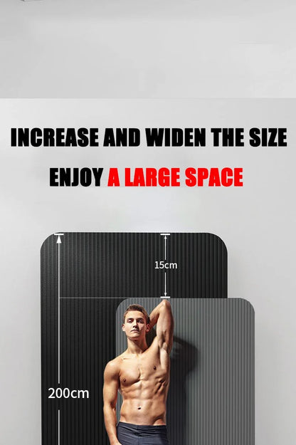 “Flexoora 15 mm Non‑Slip Yoga Mat – Gym Fitness Body Travel & Home Workout Pad”