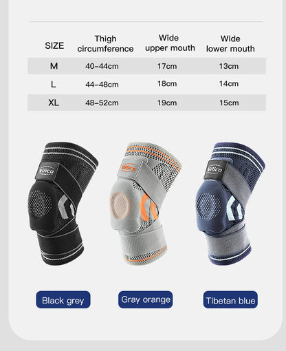 “Flexoora Men’s Knee Support Pads – Gym Fitness Body Silicone Spring for Basketball & Volleyball”