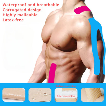 “Flexoora Muscle Energy Patch – Gym Fitness Body Waterproof 5 cm Kinesiology Tape”