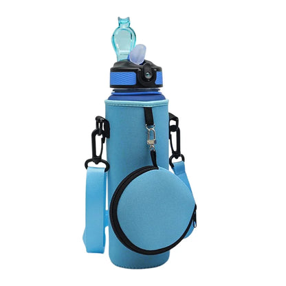 1000ML Sports Bottle Case with Adjustable Shoulder Strap Water Bottle Holder Neoprene Carrier Insulated Water Jug Carrier Pouch