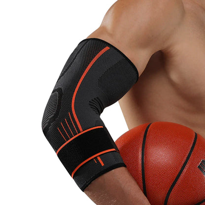 “Flexoora Adjustable Elbow Brace – Gym Fitness Body Compression Sleeve & Strap”