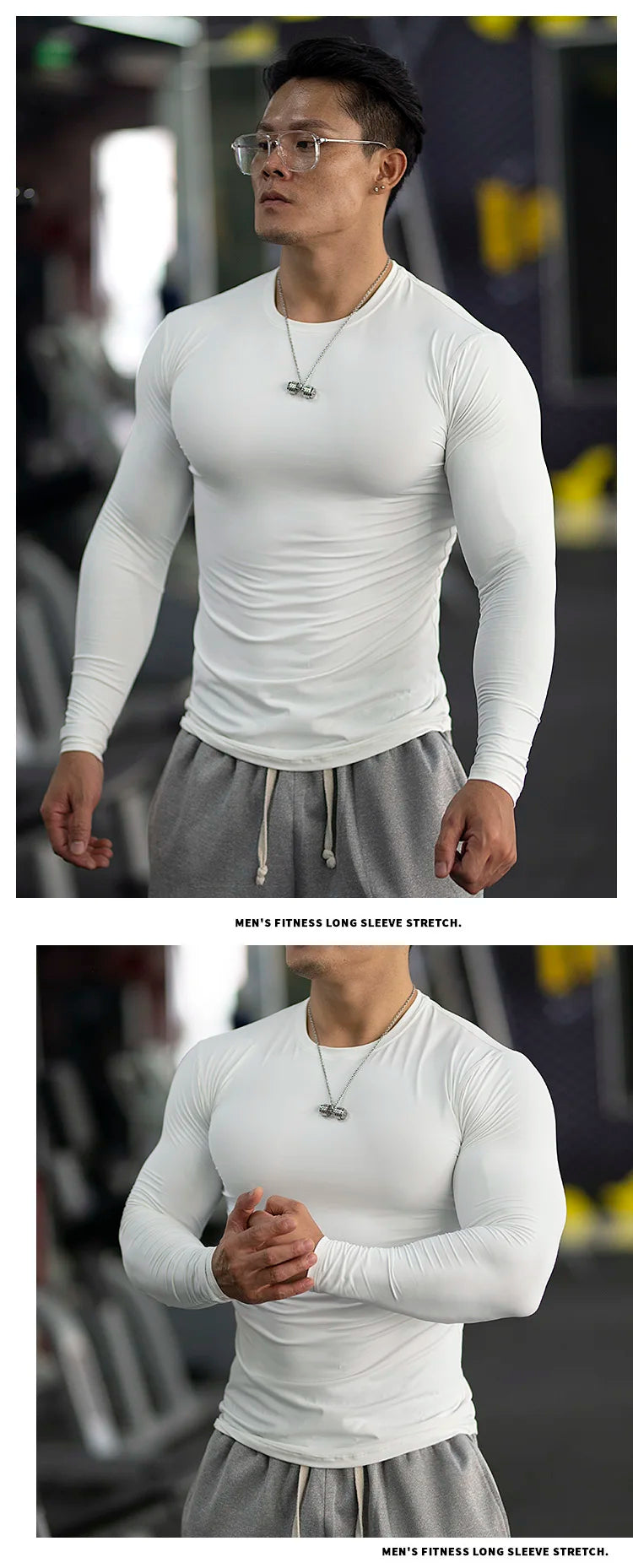 “Flexoora Men’s Quick‑Dry Tight Fit Long‑Sleeve Training Top – All‑Season”