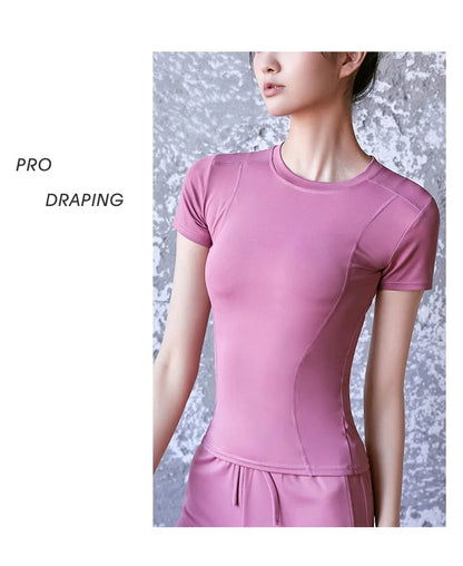 “Flexoora Women’s Quick‑Dry Slim Training Tee – Running & Gym”