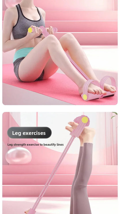 “Flexoora Elastic Bands Set – Gym Fitness Body Tension Ropes for Home Ab & Belly Workout”