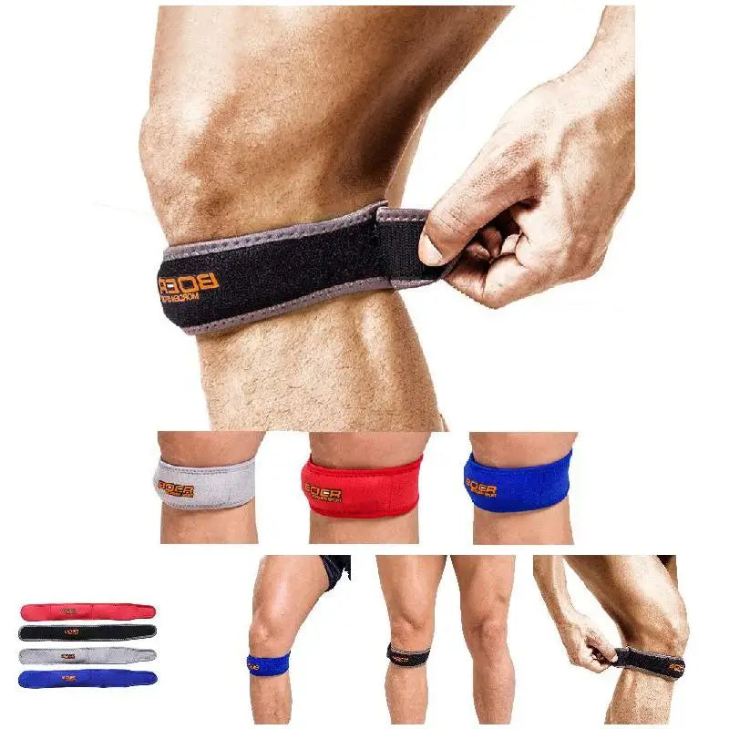 “Flexoora Patella Strap Knee Brace – Gym Fitness Body Adjustable Compression for Running & Cycling”