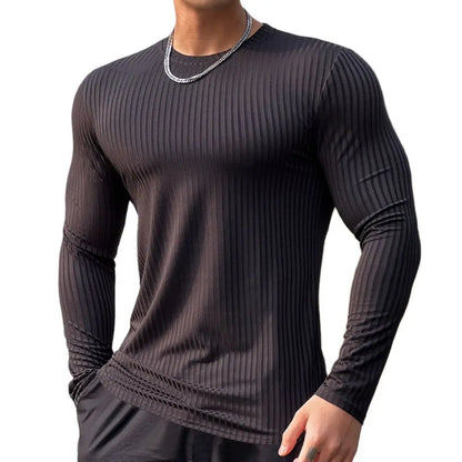 “Flexoora Men’s Quick‑Dry Long‑Sleeve Training Tee – Gym & Running”