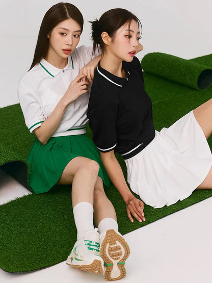 “Flexoora Women’s Quick‑Dry Polo & Pleated Skort Tennis Set”