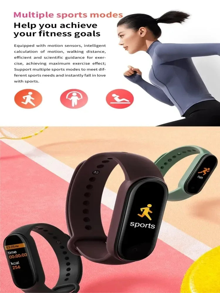 2025 Fitness Watch: Color Display, Step Tracker, Multi-Sport, Message Notifications, Remote Camera/Music Band