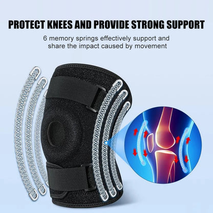 “Flexoora Plus‑Size Adjustable Knee Brace – Gym Fitness Body Patella Compression & Side Stabilizers”