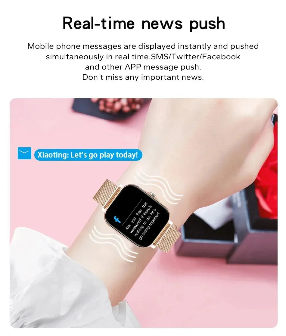 1.83'' Sports Smart Watch Fitness Clock Health Monitor Waterproof Smartwatch Wireless Call Watches for Men Women IOS Xiaomi 2024