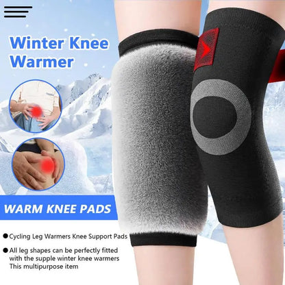 “Flexoora Winter Warm Knee Sleeves – Gym Fitness Body Adjustable Strap & Faux‑Fur Comfort”